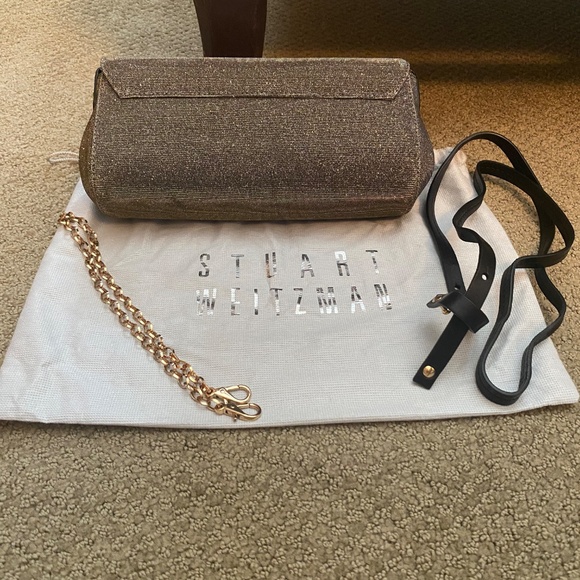 Stuart Weitzman Silver And Gold Clutch 👝RARE!!! - Picture 2 of 4